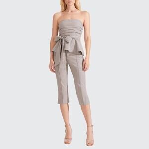 NWT VERONICA BEARD Dhara Gingham Check Seer Sucker Pedal Pusher Pants Size 6